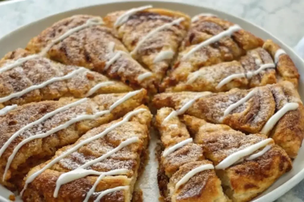 Cinnamon Sugar Crescent Roll Pizza