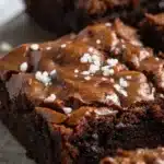 Salted Dark Chocolate Fudgy Brownies