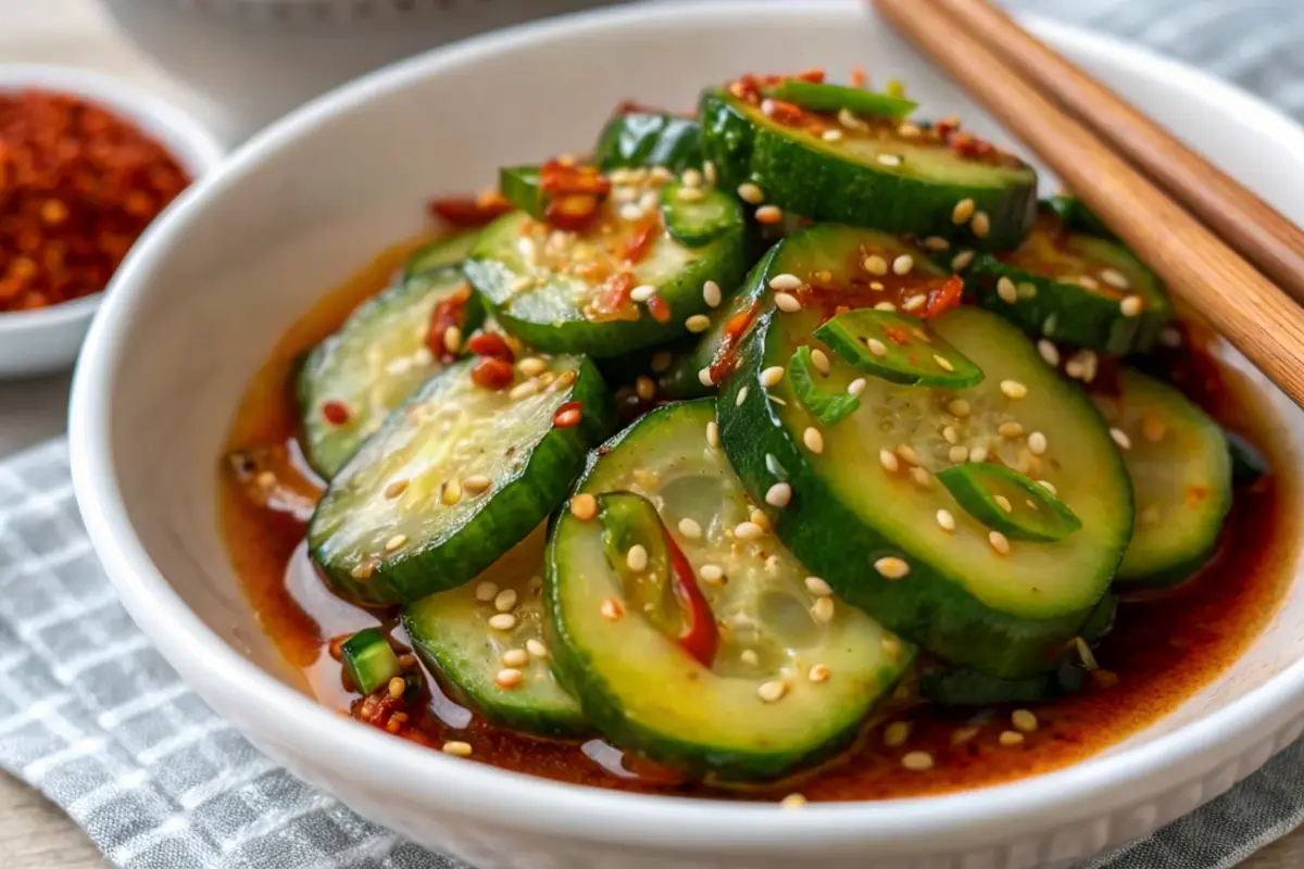 Easy 10-Minute Spicy Korean Cucumber Salad (Oi Muchim)