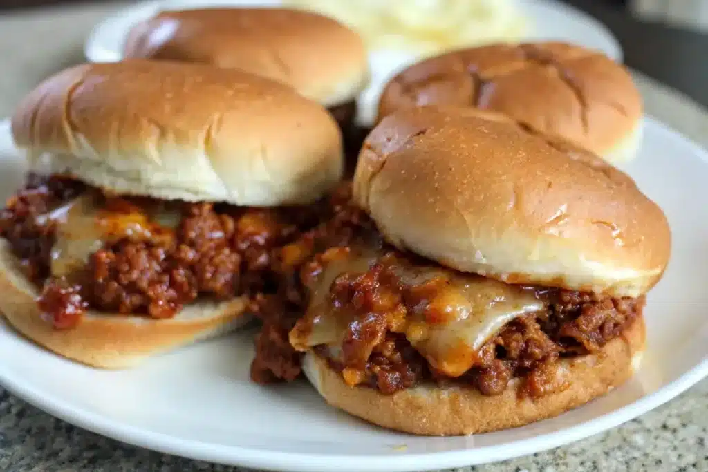 Quick Homemade Sloppy Joes with Toasted Buns