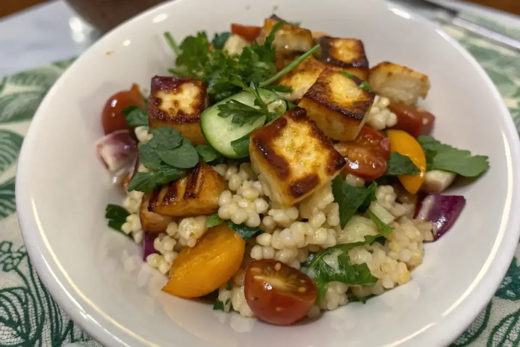 Halloumi & Pearl Couscous Salad