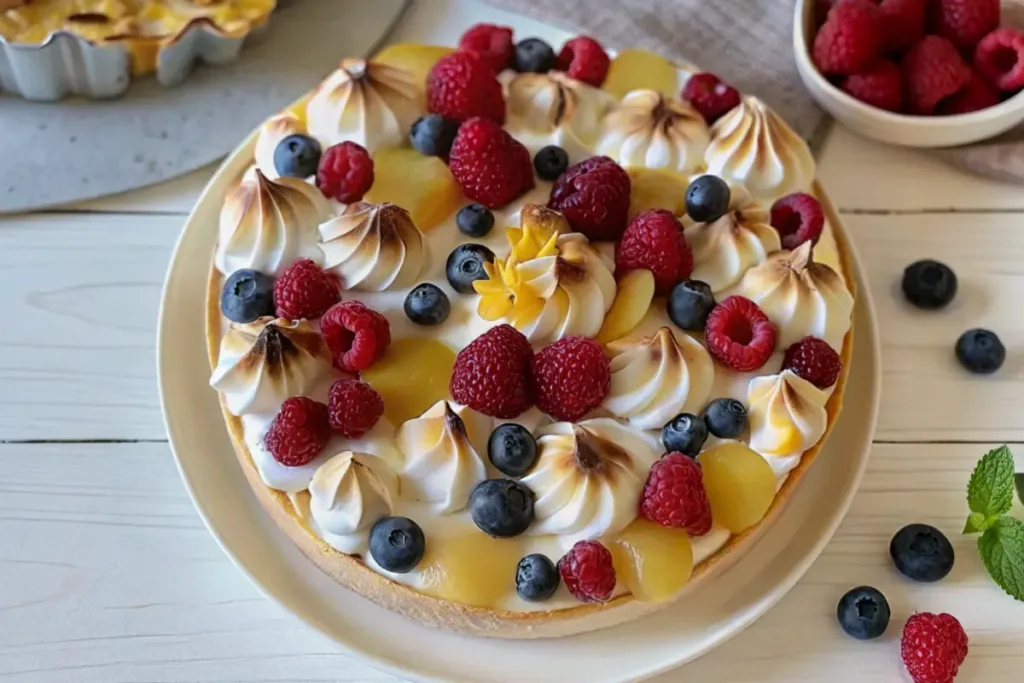 The Ultimate Modern Lemon Meringue Tart with Fresh Berries
