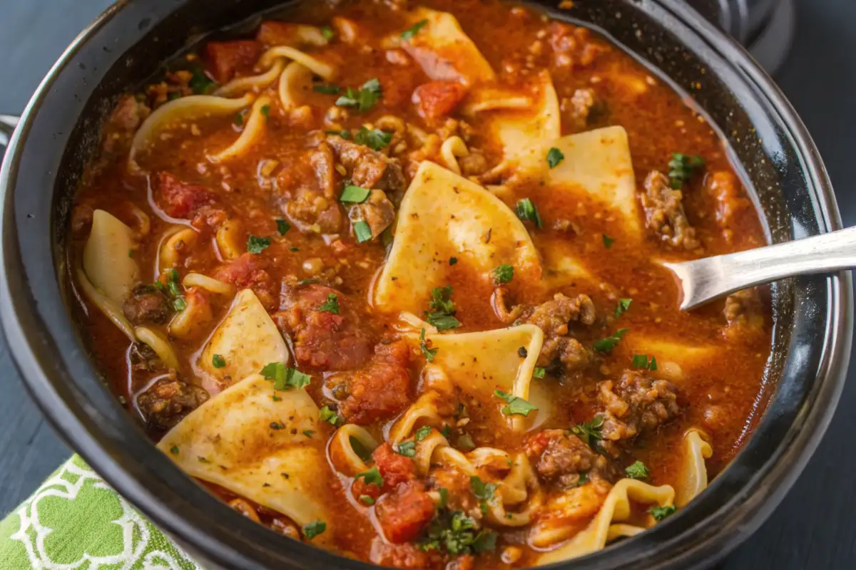 Lasagna soup