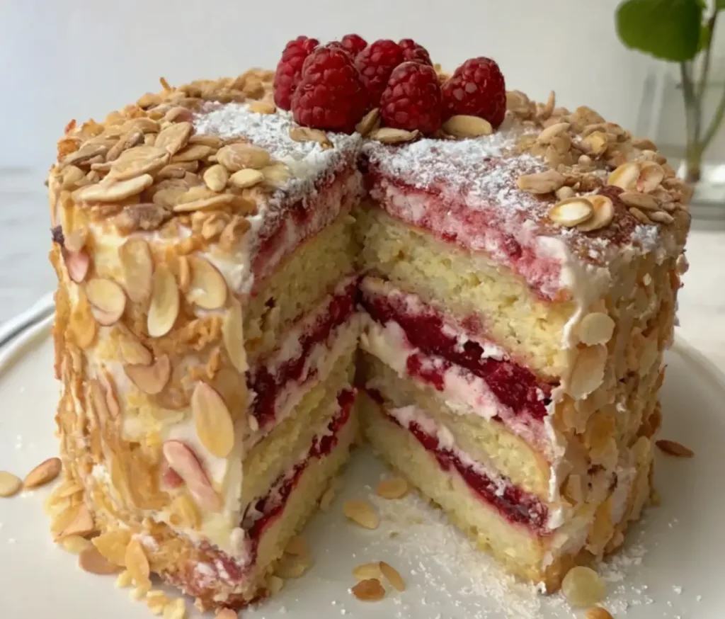 Raspberry Vanilla Layer Cake