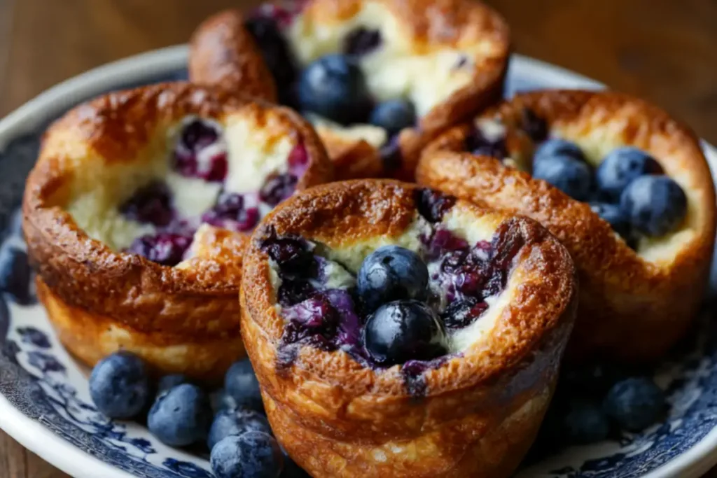 High-Protein Blueberry Popovers