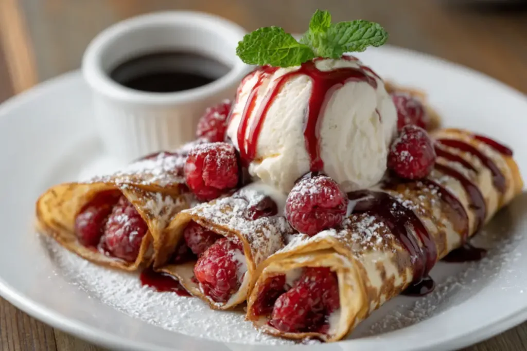 Raspberry & Cream Crêpe
