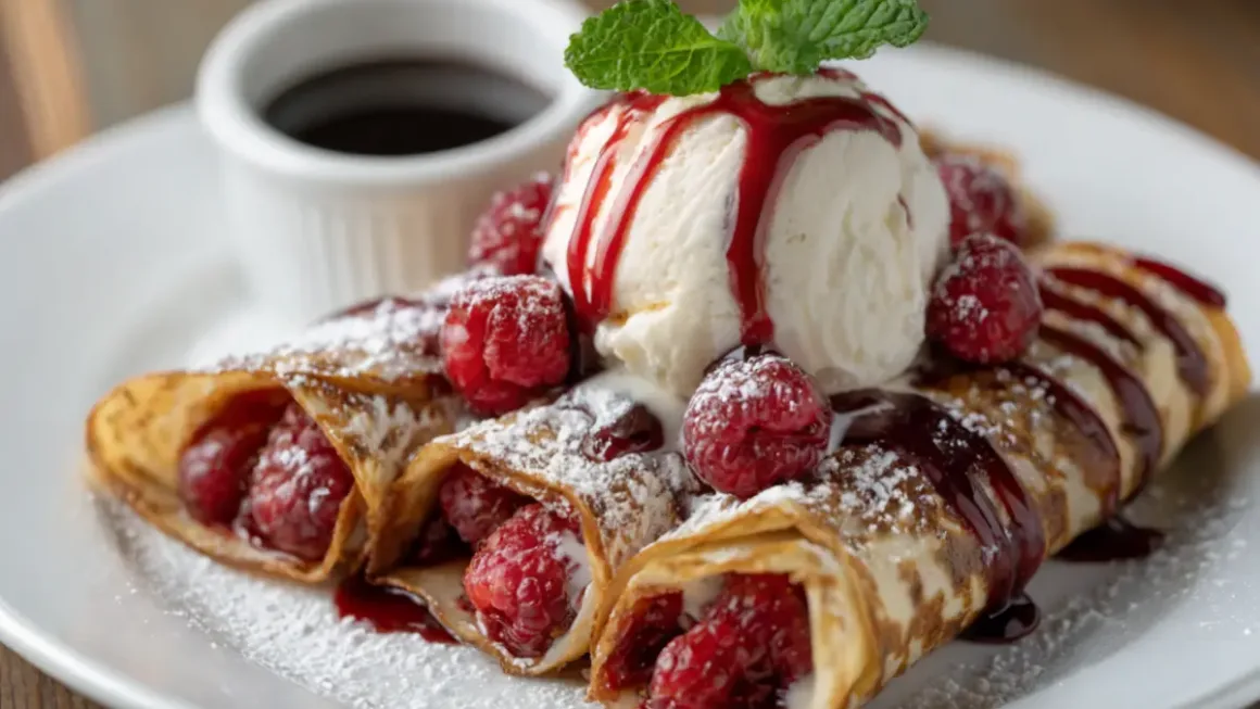 Raspberry & Cream Crêpe