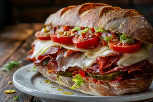 Gourmet Stacked Italian Sandwich Recipe for Backyard Gatherings