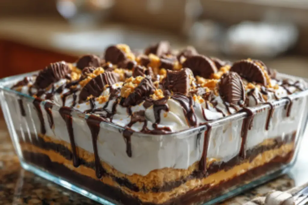 No-Bake Peanut Butter Chocolate Dessert