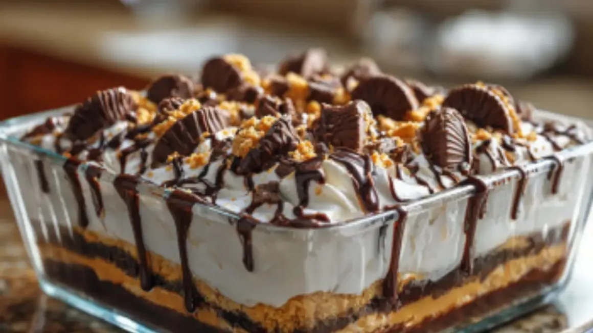 No-Bake Peanut Butter Chocolate Dessert